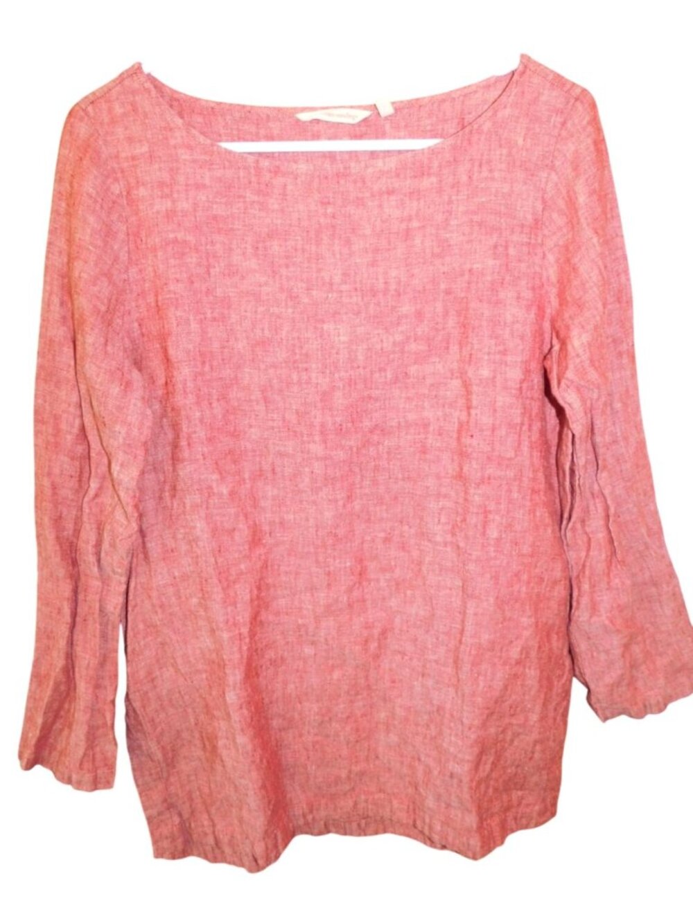 Soft Surroundings S Muted Red Linen Tunic Top Small Casual Blouse Boho Coastal